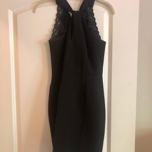 Black Lace-Back Dress - Size S